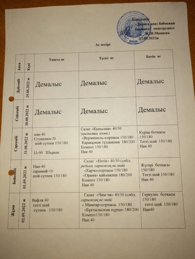 Қыркүйек 01.09 -02.09.2022